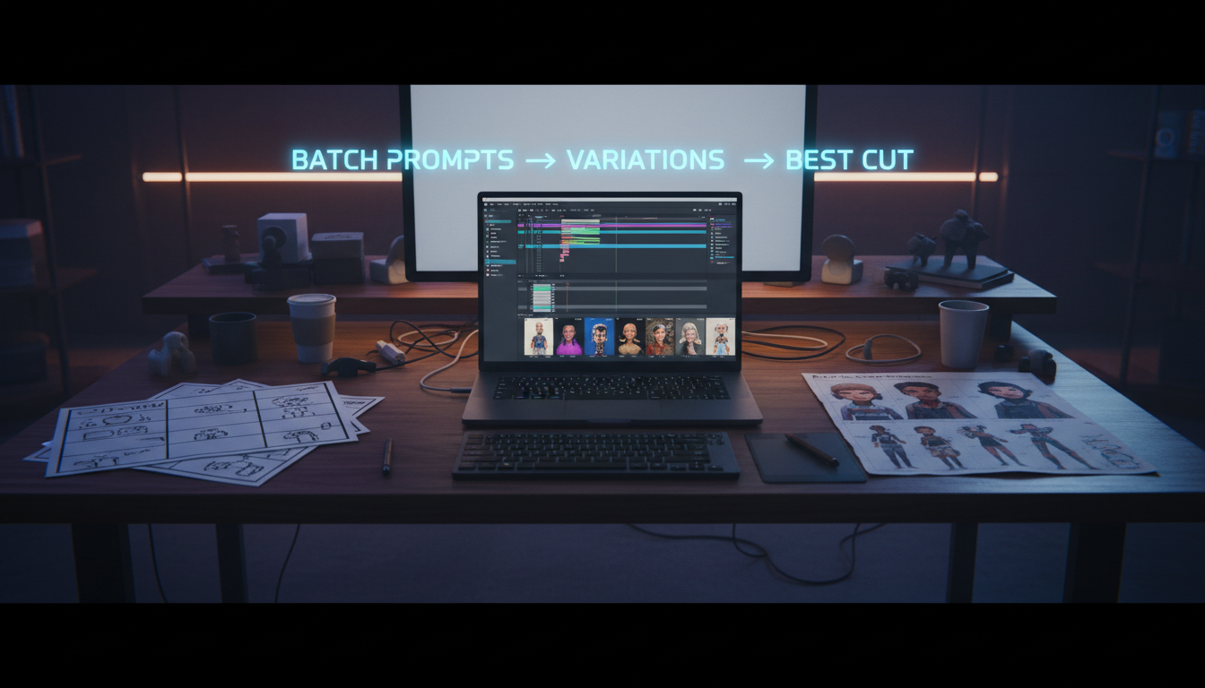 The Variations Sprint: A 45‑Minute AI Video Workflow for 10 Usable Clips (Without Losing Consistency)